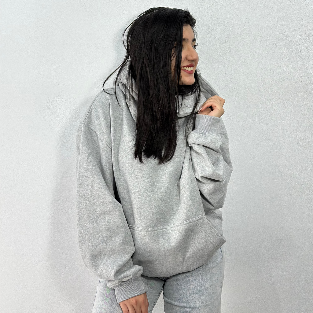 Grey Boxy Oversized Hoodie