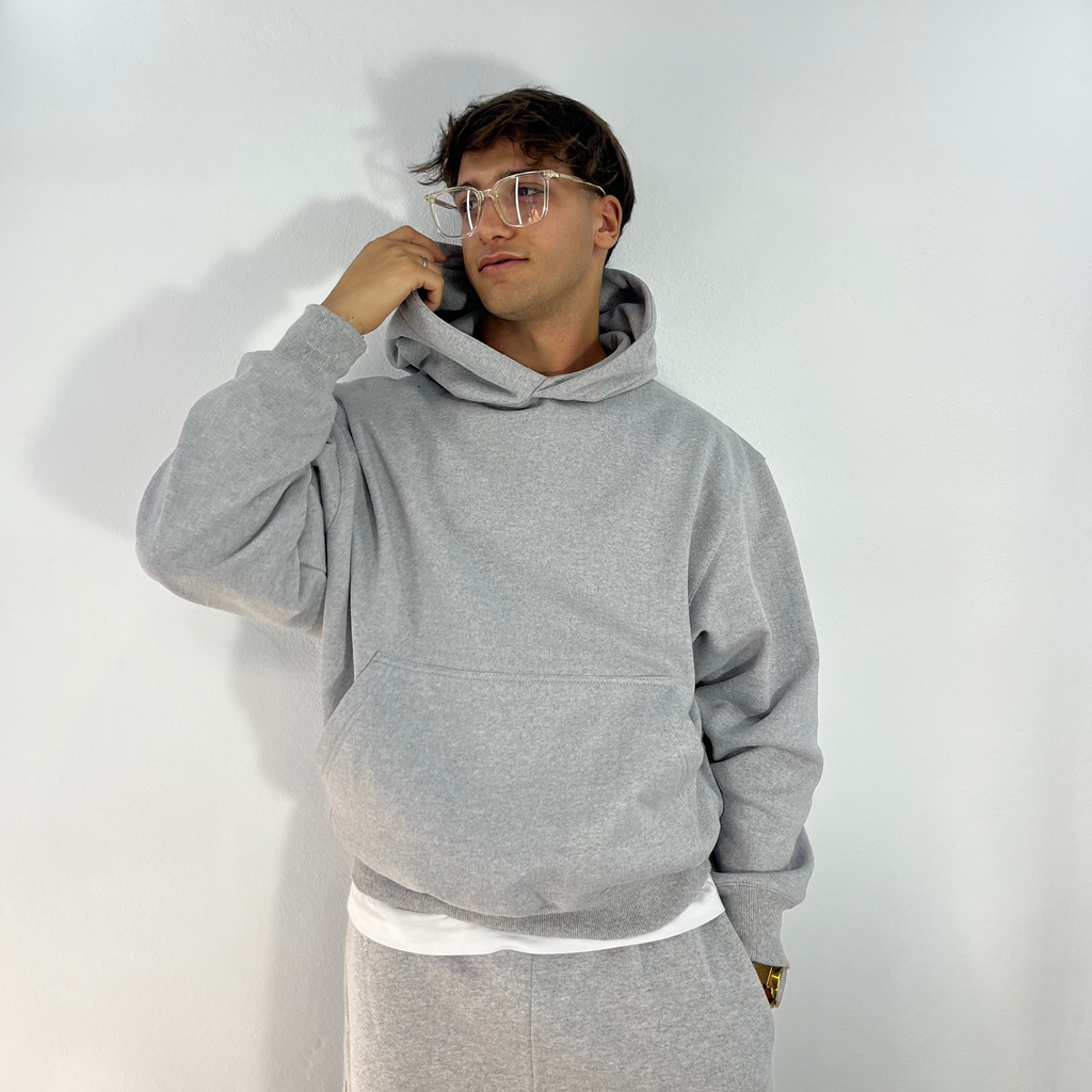 Grey Boxy Oversized Hoodie