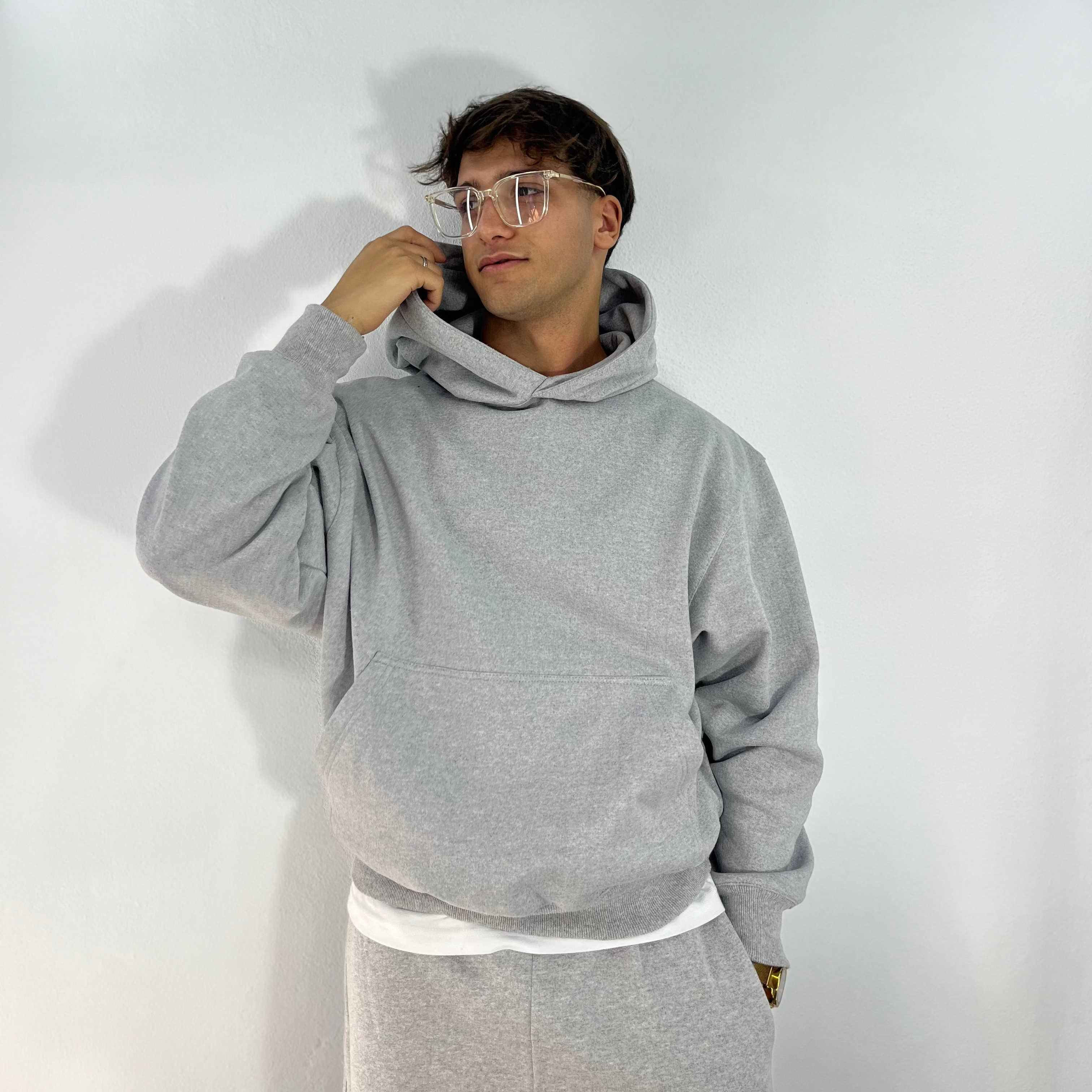 Grey Boxy Oversized Hoodie