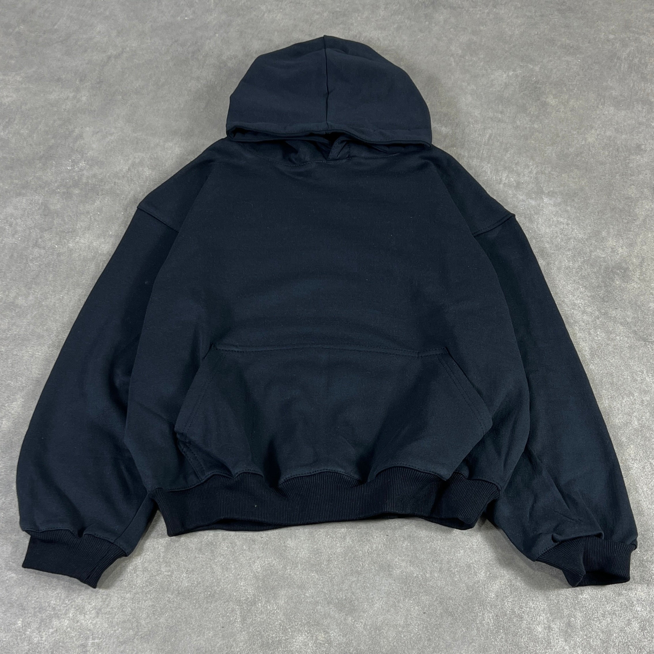 Black Boxy Oversized Hoodie